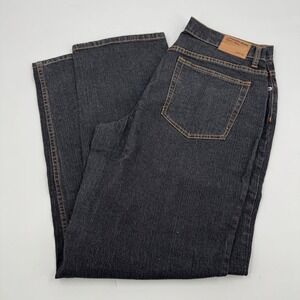 London Jean Black Wash Denim Jeans Classic‎ Fit Comfort Stretch Size 12